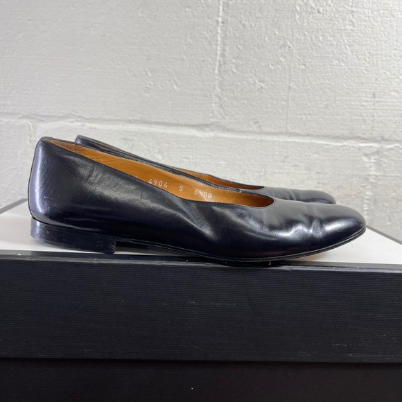 Ralph Lauren Shoes - Ralph Lauren 4904 Black Leather Ballet‎ Flats Slip On Women 6.5 AA Made in Italy